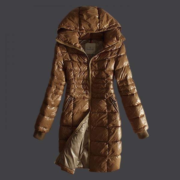 Moncler Fashion marrone Mock Collar caldo Cappotti